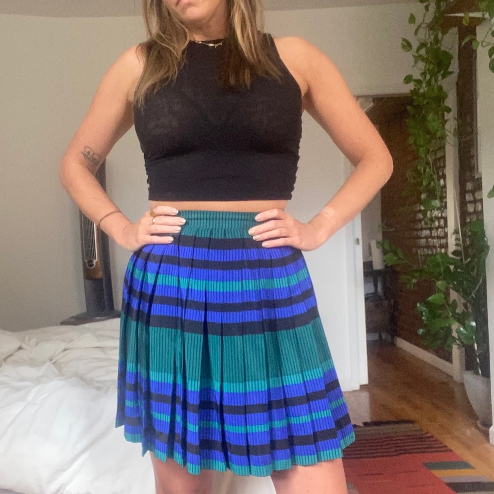 Vintage Balenciaga Pleated Silk Skirt